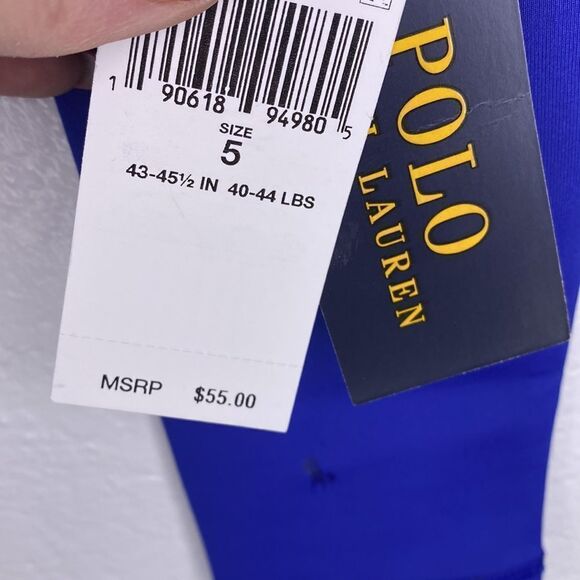 New Polo by Ralph Lauren Blue Leggings with Blue Pony Print 5 - Picture 8 of 9